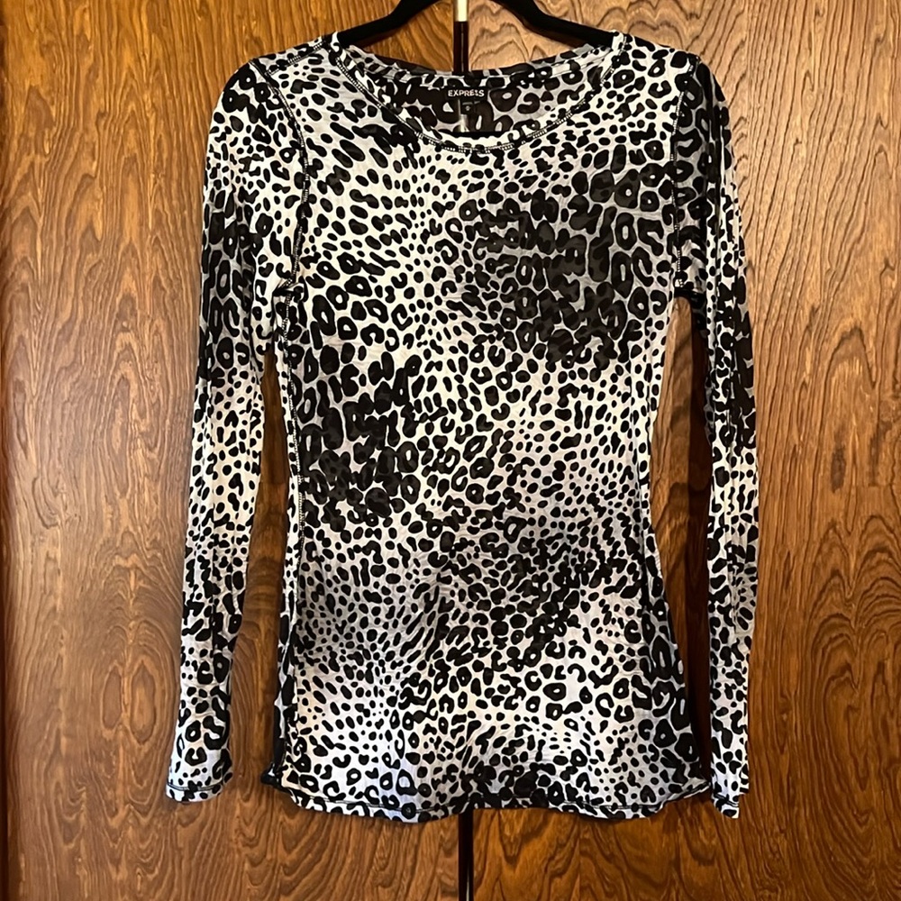 Sheer Express Leopard Print Top